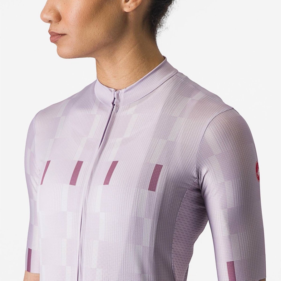 Castelli DIMENSIONE Women Jersey Purple White / Deep Purple | 6980-GYFIJ