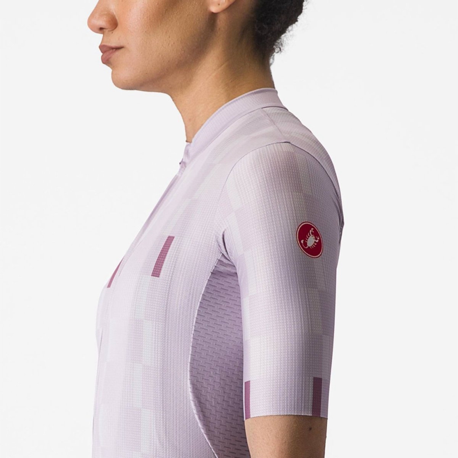 Castelli DIMENSIONE Women Jersey Purple White / Deep Purple | 6980-GYFIJ