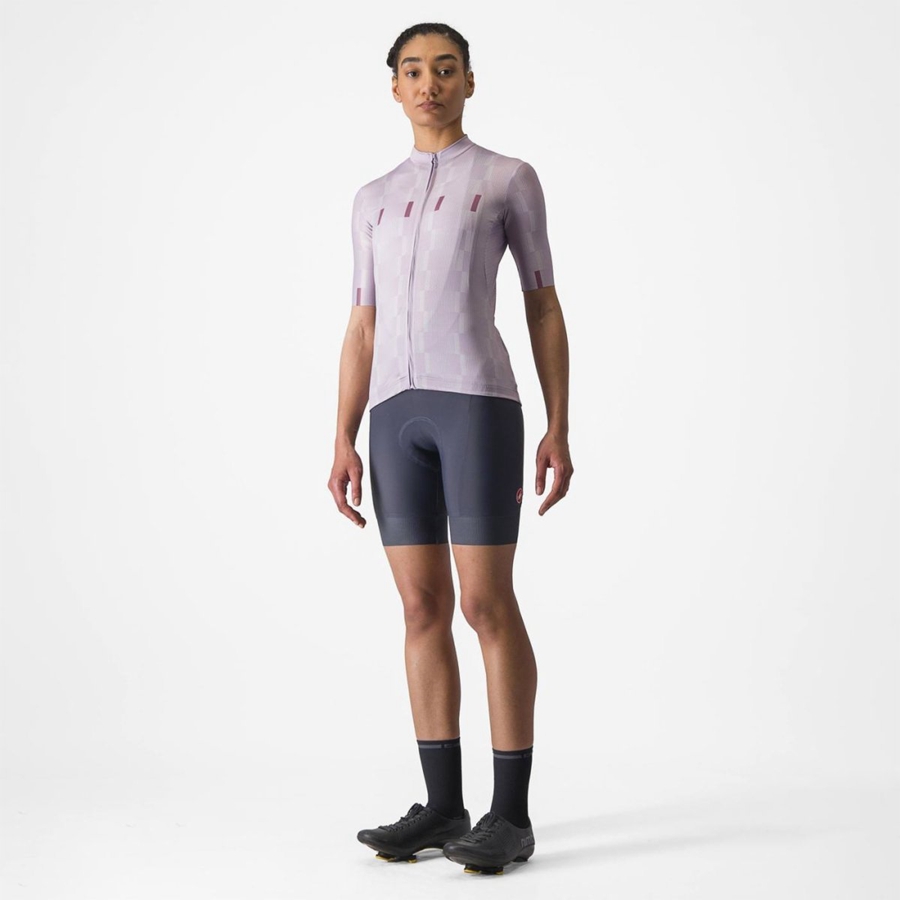 Castelli DIMENSIONE Women Jersey Purple White / Deep Purple | 6980-GYFIJ