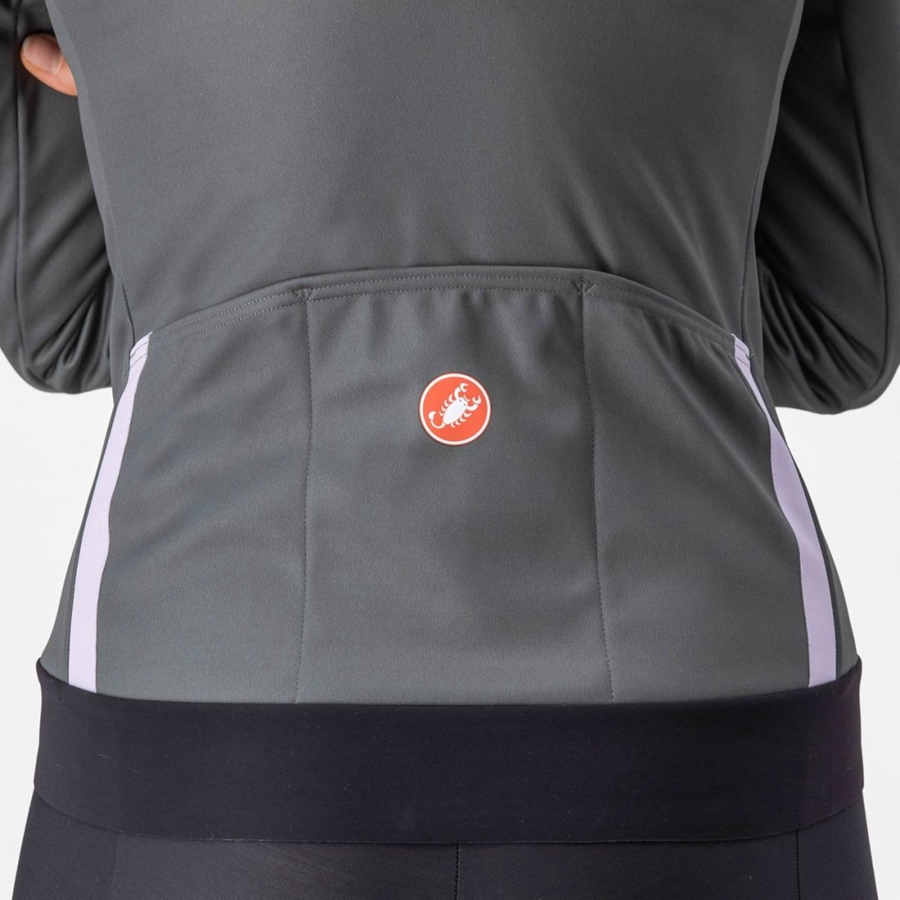 Castelli DINAMICA 2 Women Jackets Grey / Purple | 0457-IXDOV