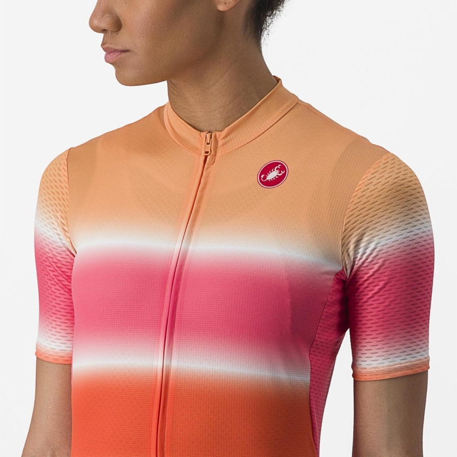 Castelli DOLCE Women Jersey Orange | 4538-JOGDH