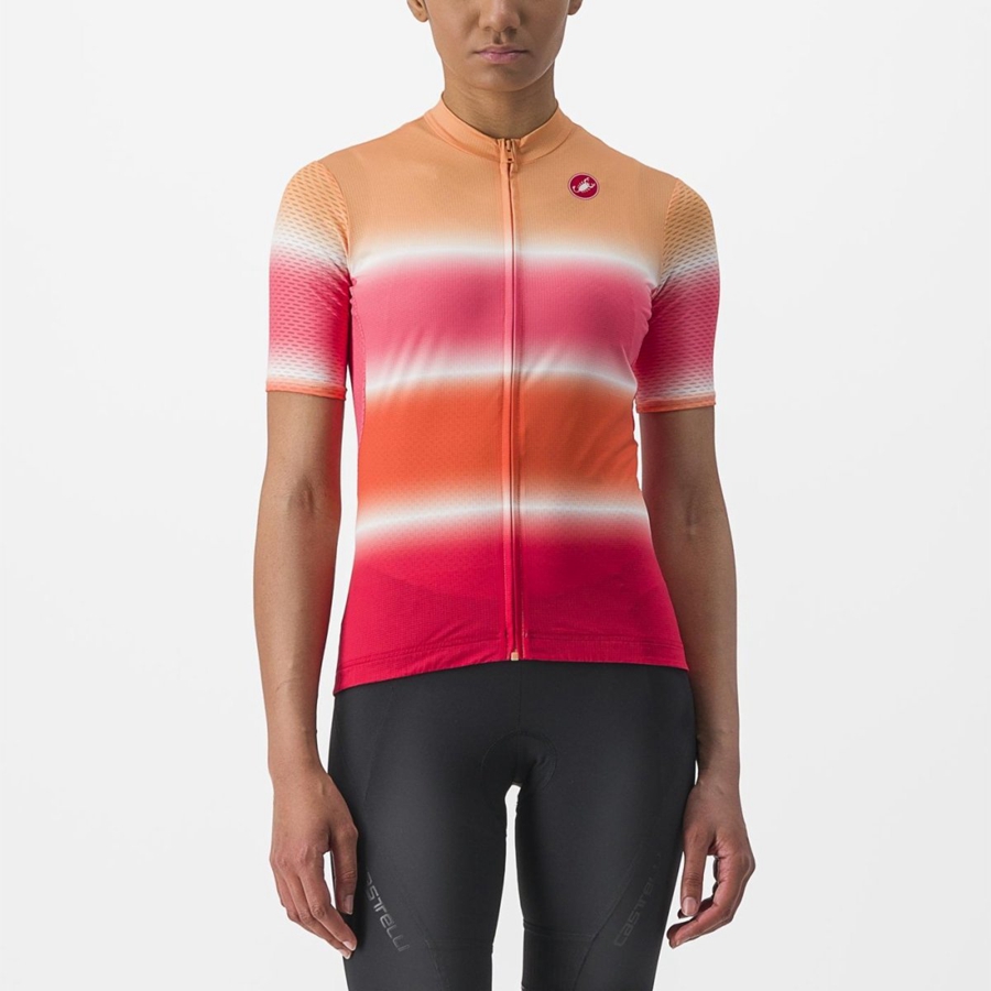 Castelli DOLCE Women Jersey Orange | 4538-JOGDH