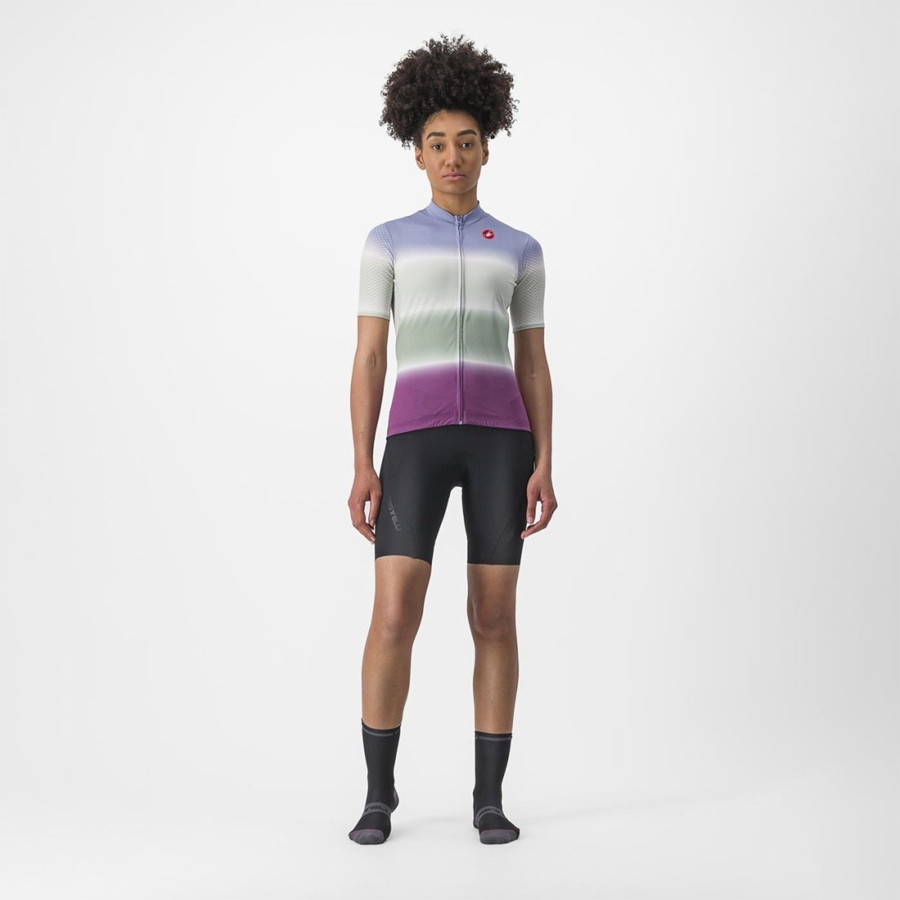 Castelli DOLCE Women Jersey Purple White | 5890-HQNLU