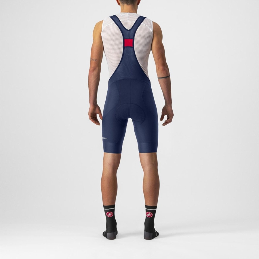 Castelli ENDURANCE 3 Men Bib Shorts Blue | 6029-RTFWD