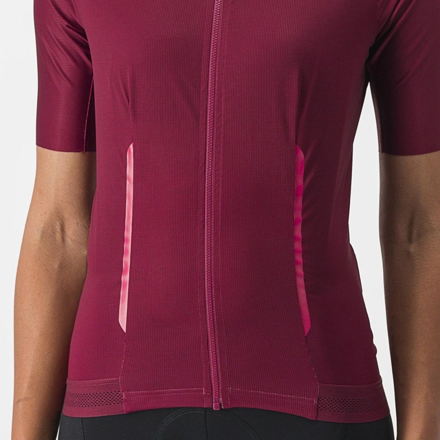 Castelli ENDURANCE W Women Jersey Burgundy | 4237-FQMYI