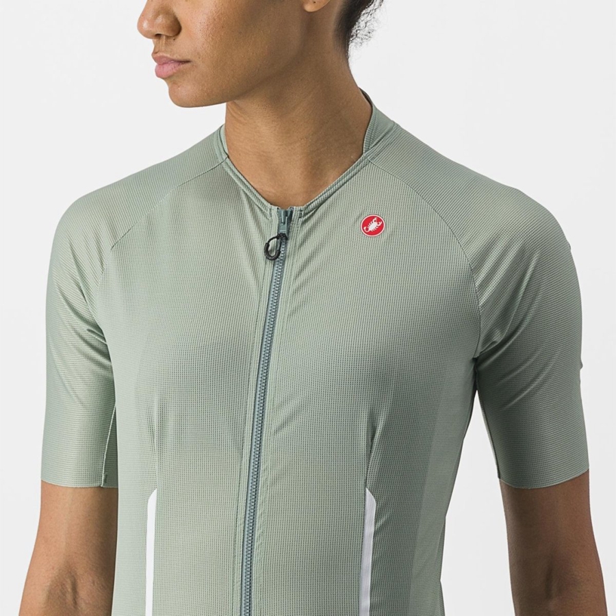 Castelli ENDURANCE W Women Jersey Green | 4107-PYQRV