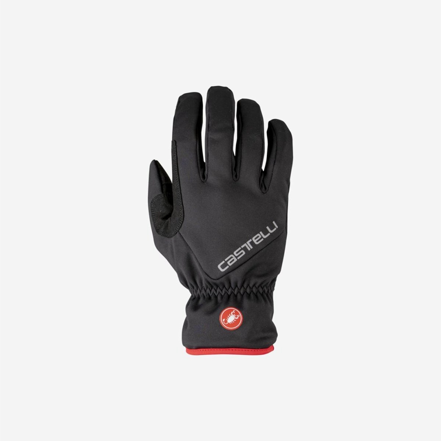 Castelli ENTRATA THERMAL Men Gloves Black | 9078-GXZEU