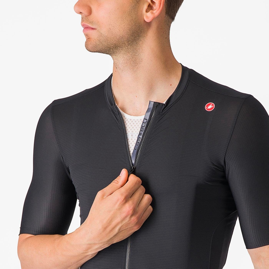 Castelli ESPRESSO Men Jersey Black / Dark Grey | 9613-GSZDI