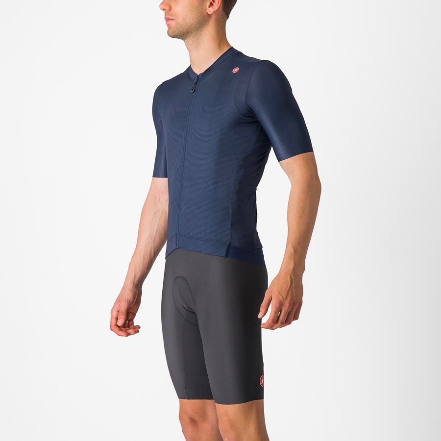 Castelli ESPRESSO Men Jersey Blue / Silver | 4690-YKDEB