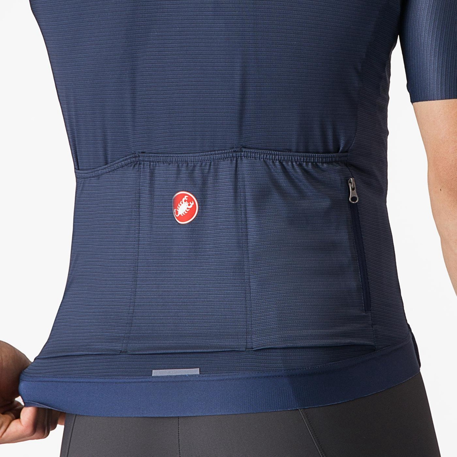 Castelli ESPRESSO Men Jersey Blue / Silver | 4690-YKDEB