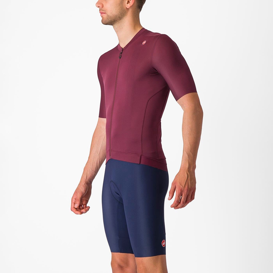 Castelli ESPRESSO Men Jersey Deep Burgundy / Silver | 7805-PGZOI