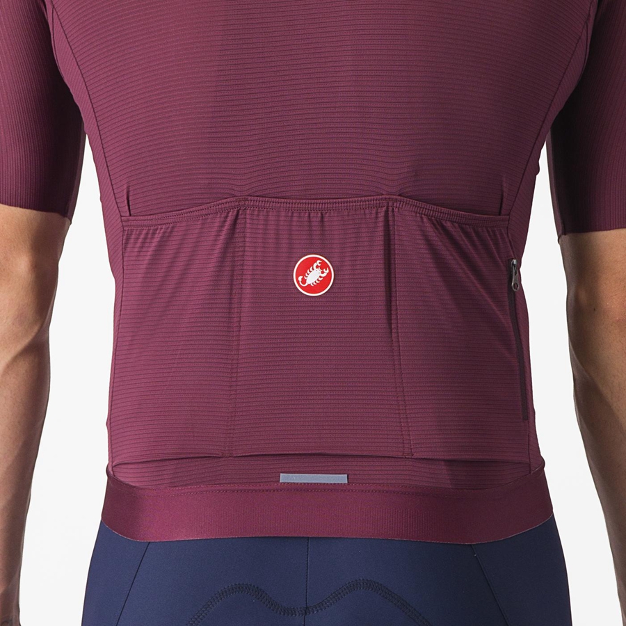 Castelli ESPRESSO Men Jersey Deep Burgundy / Silver | 7805-PGZOI