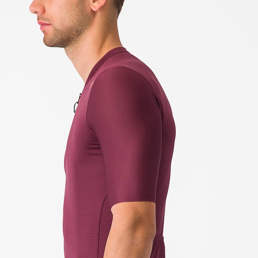 Castelli ESPRESSO Men Jersey Deep Burgundy / Silver | 7805-PGZOI