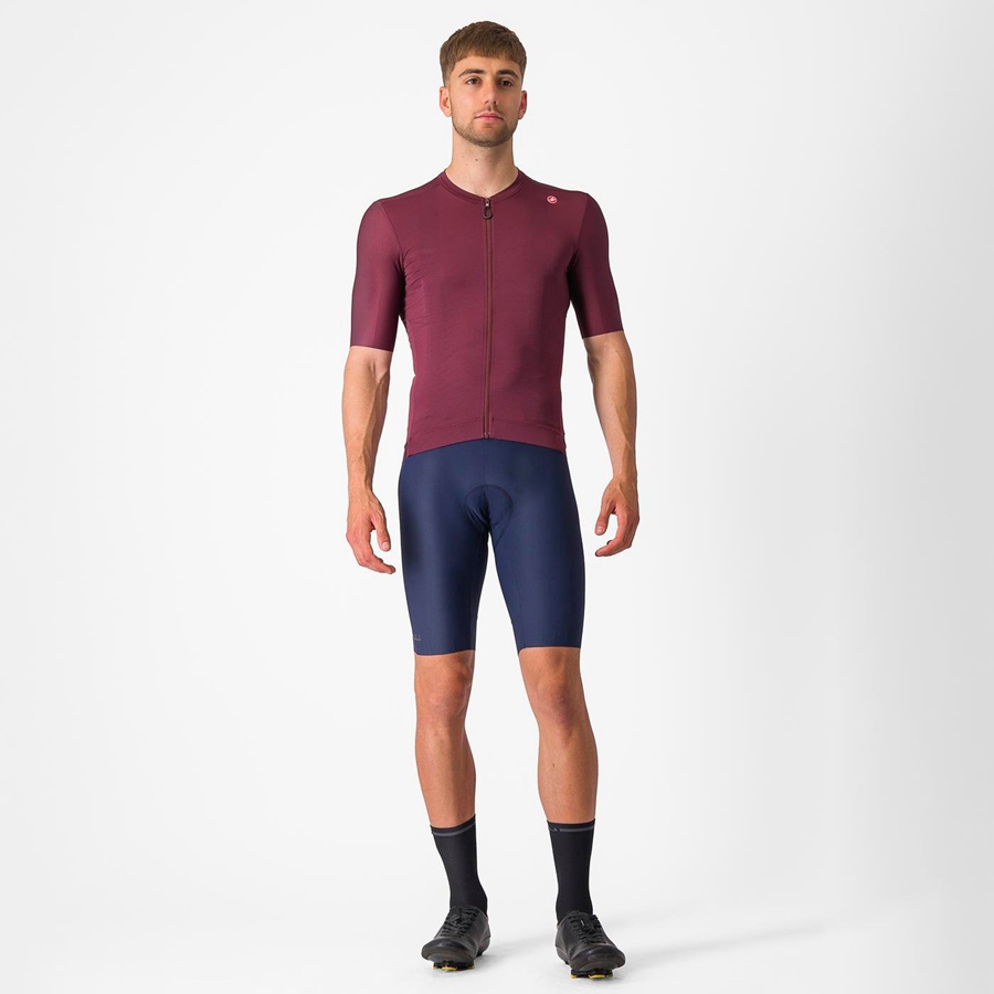 Castelli ESPRESSO Men Jersey Deep Burgundy / Silver | 7805-PGZOI