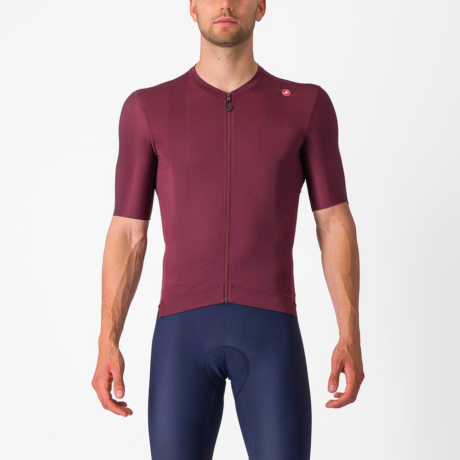 Castelli ESPRESSO Men Jersey Deep Burgundy / Silver | 7805-PGZOI