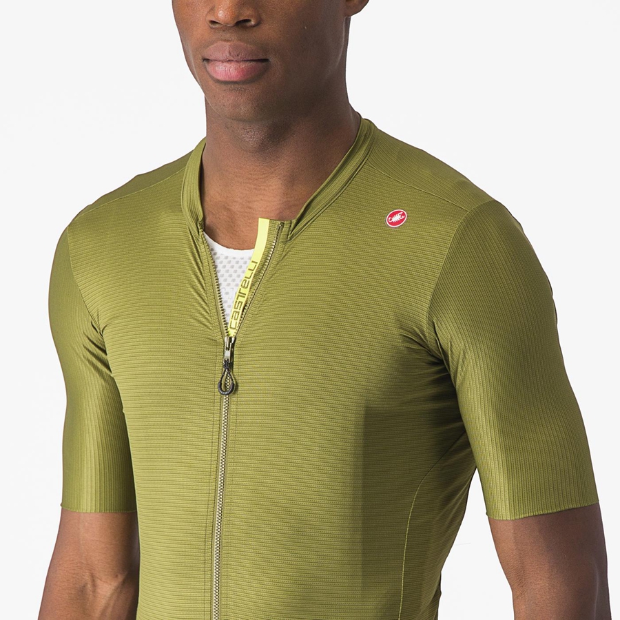 Castelli ESPRESSO Men Jersey Olive / Light Green | 5176-PDTAL