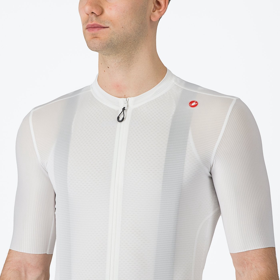 Castelli ESPRESSO Men Jersey White / Dark Grey | 7052-JFKMV