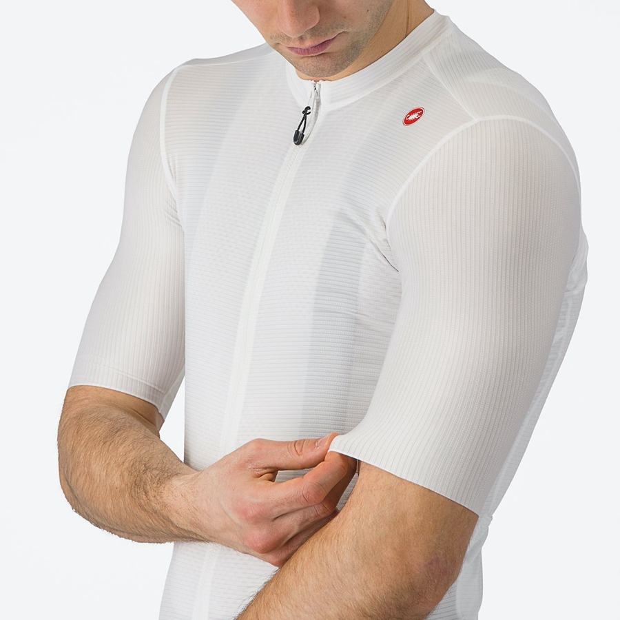 Castelli ESPRESSO Men Jersey White / Dark Grey | 7052-JFKMV