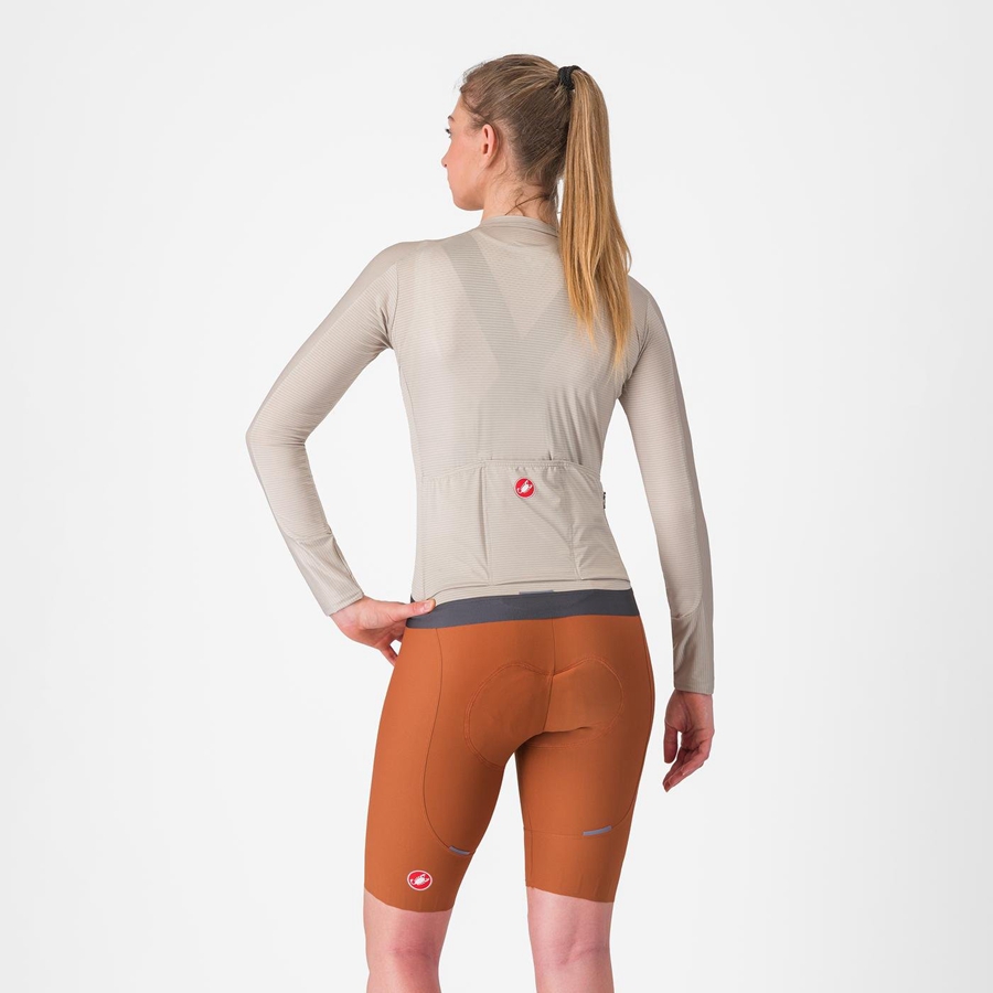 Castelli ESPRESSO W DT Women Bib Shorts Beige | 4630-QYFNO