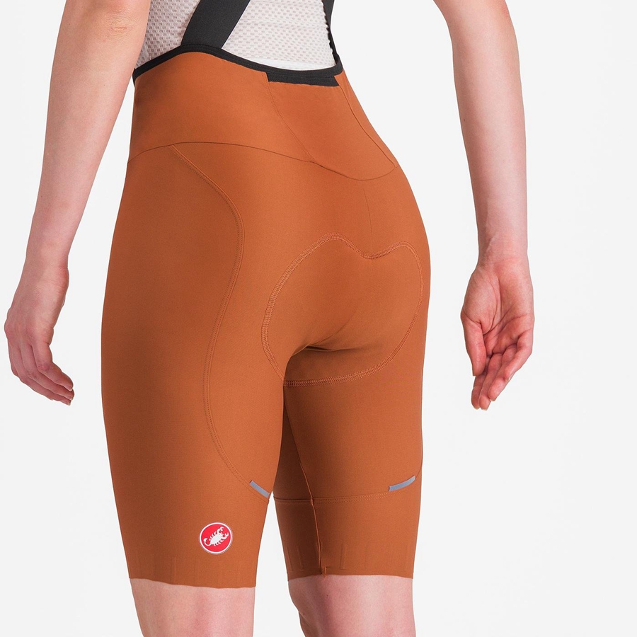 Castelli ESPRESSO W DT Women Bib Shorts Beige | 4630-QYFNO