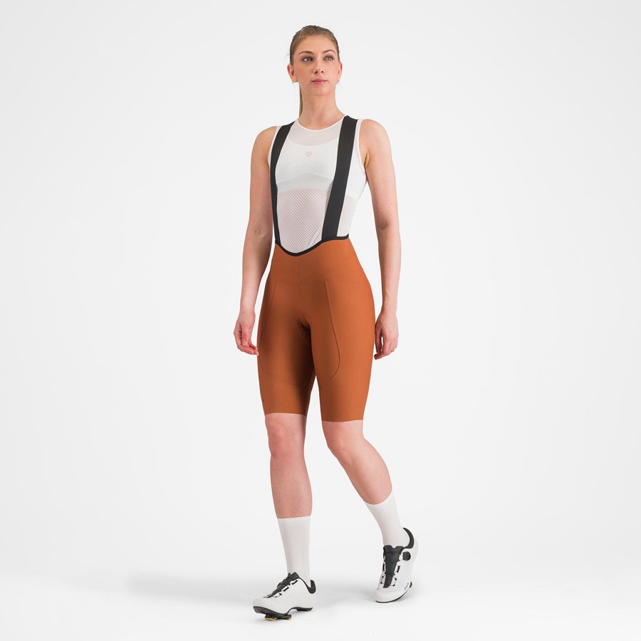 Castelli ESPRESSO W DT Women Bib Shorts Beige | 4630-QYFNO