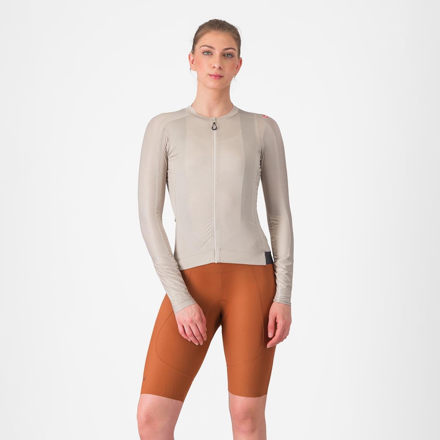 Castelli ESPRESSO W DT Women Bib Shorts Beige | 4630-QYFNO