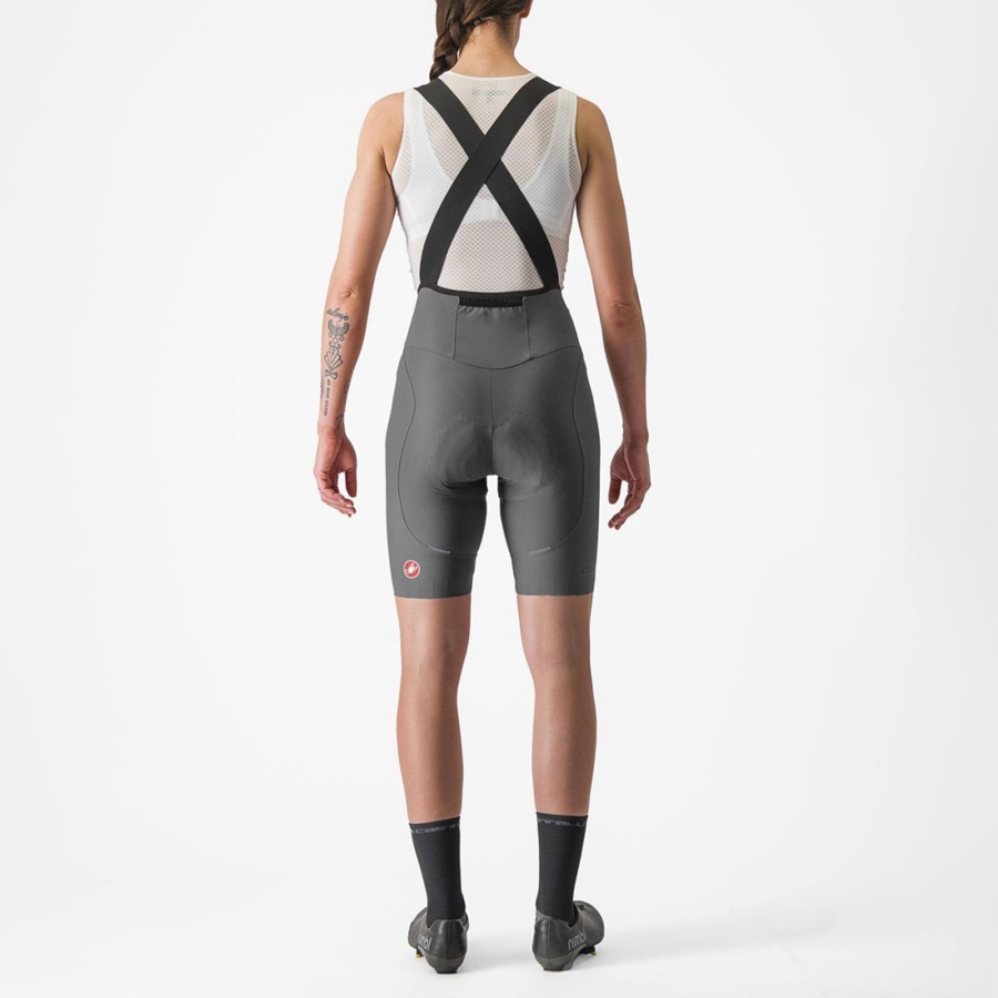 Castelli ESPRESSO W DT Women Bib Shorts Grey | 9615-ZFPHW