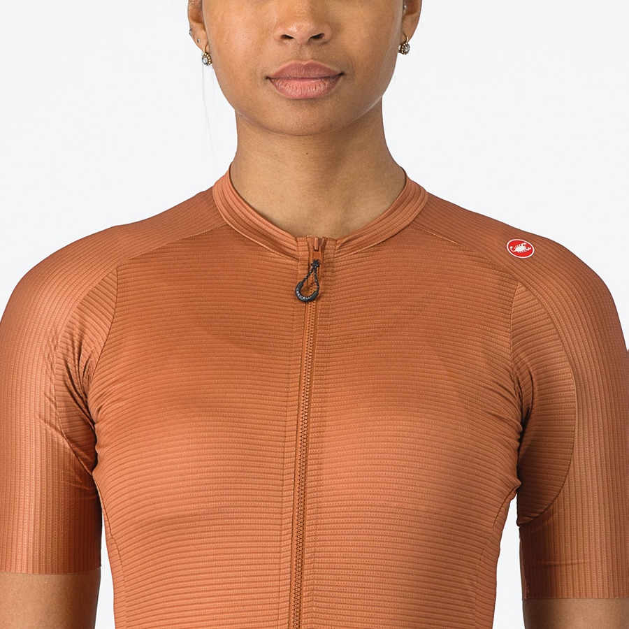 Castelli ESPRESSO W Women Jersey Beige / Dark Grey | 6831-ZDJIX