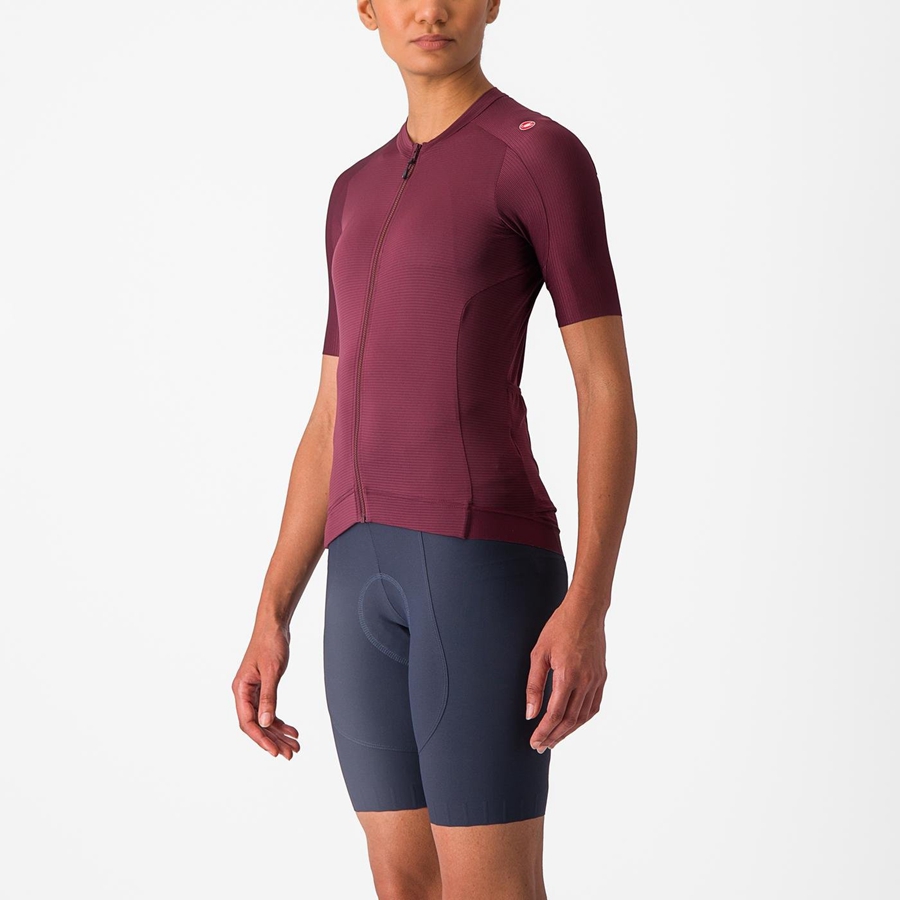 Castelli ESPRESSO W Women Jersey Deep Burgundy / Deep Burgundy | 2690-KZSEG