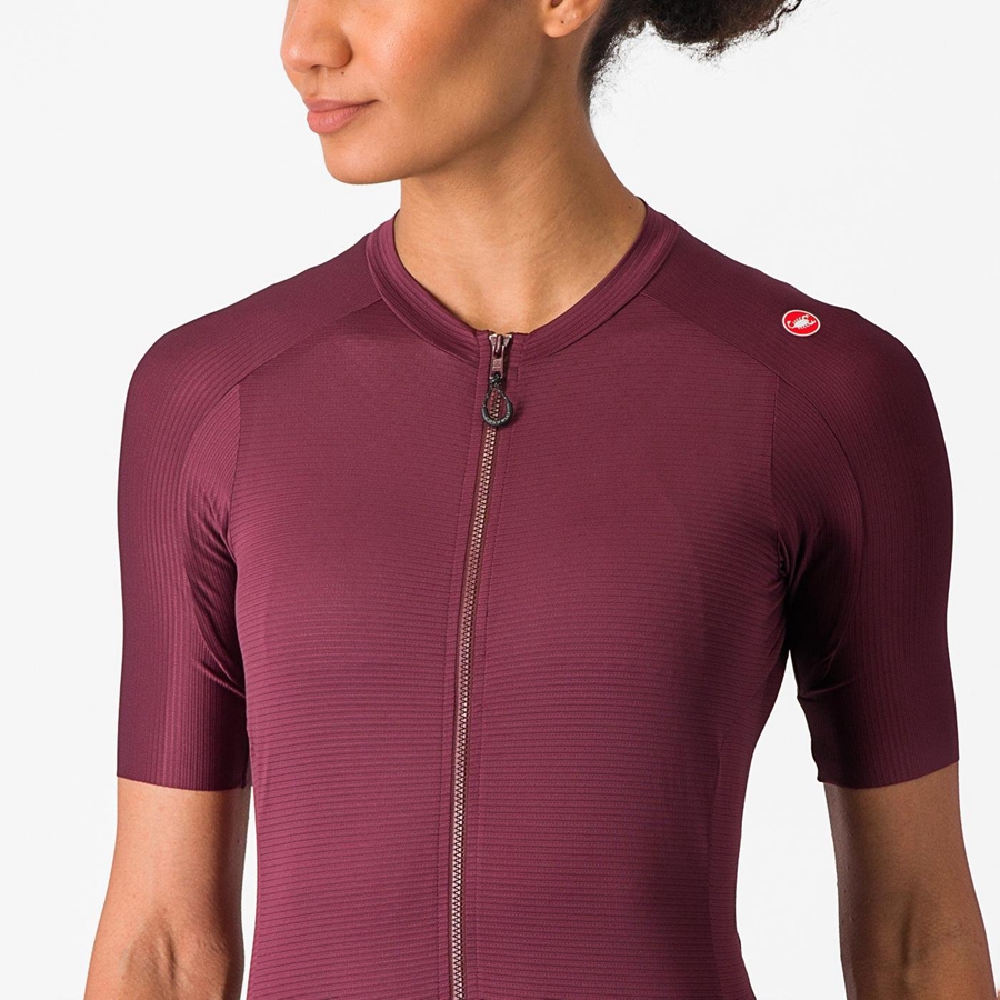 Castelli ESPRESSO W Women Jersey Deep Burgundy / Deep Burgundy | 2690-KZSEG