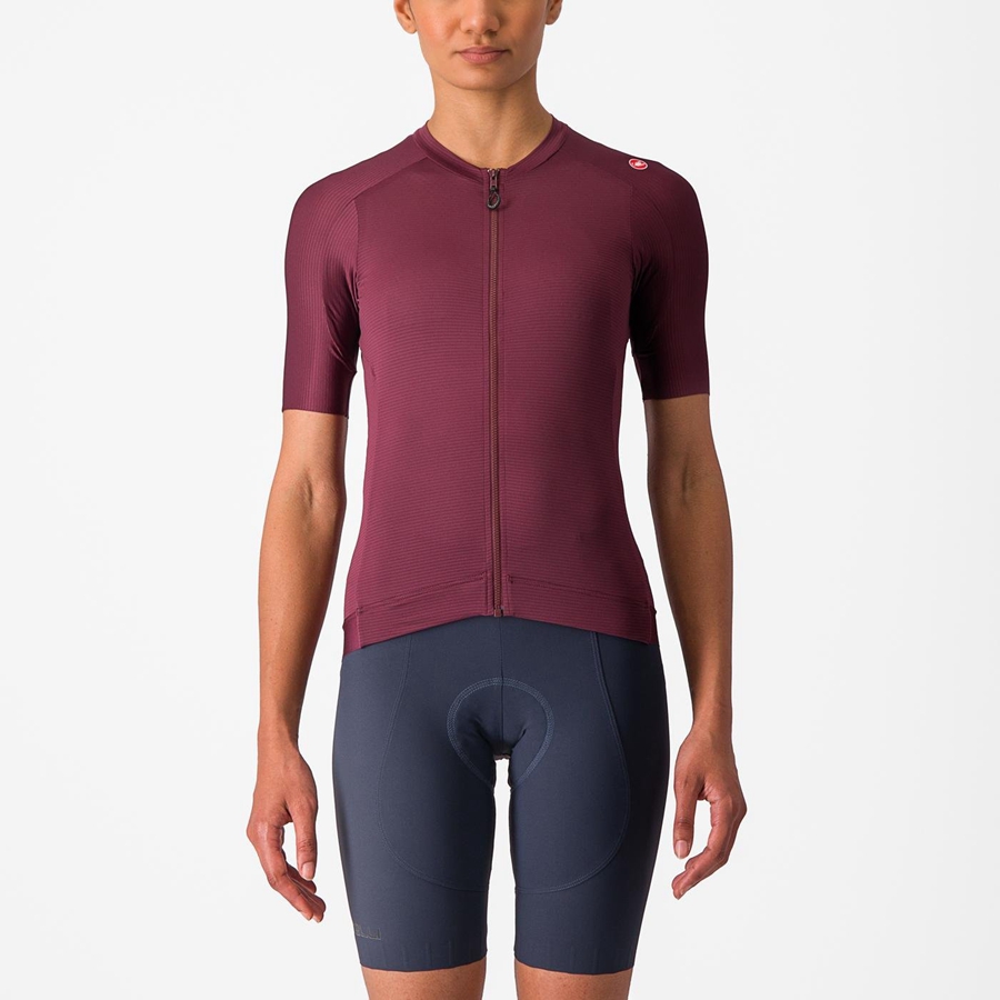 Castelli ESPRESSO W Women Jersey Deep Burgundy / Deep Burgundy | 2690-KZSEG