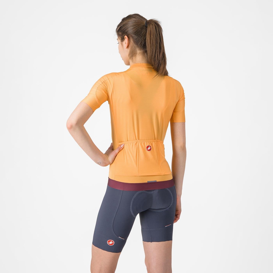 Castelli ESPRESSO W Women Jersey Orange / Deep Burgundy | 8906-CGIUK