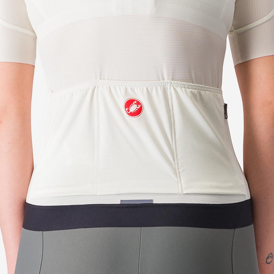 Castelli ESPRESSO W Women Jersey White / Dark Grey | 4305-PUAKN