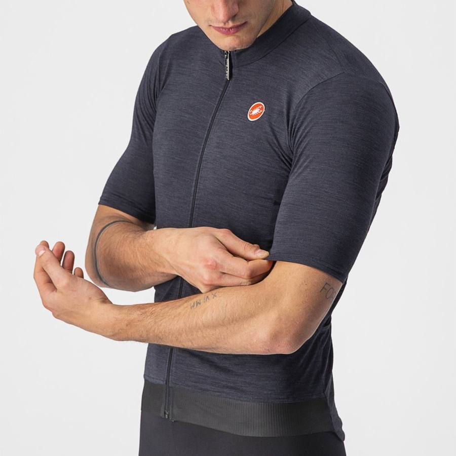 Castelli ESSENZA Men Jersey Black | 6153-TUZPW