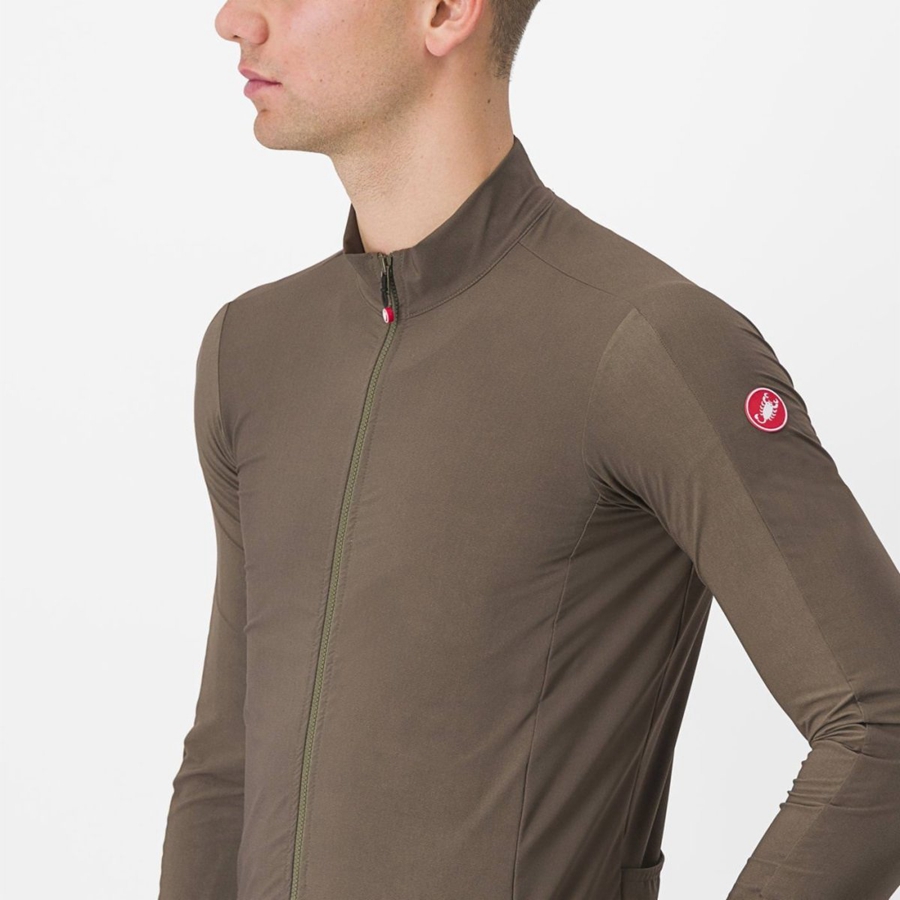 Castelli FLIGHT AIR Men Jersey Brown | 6304-HVIUL