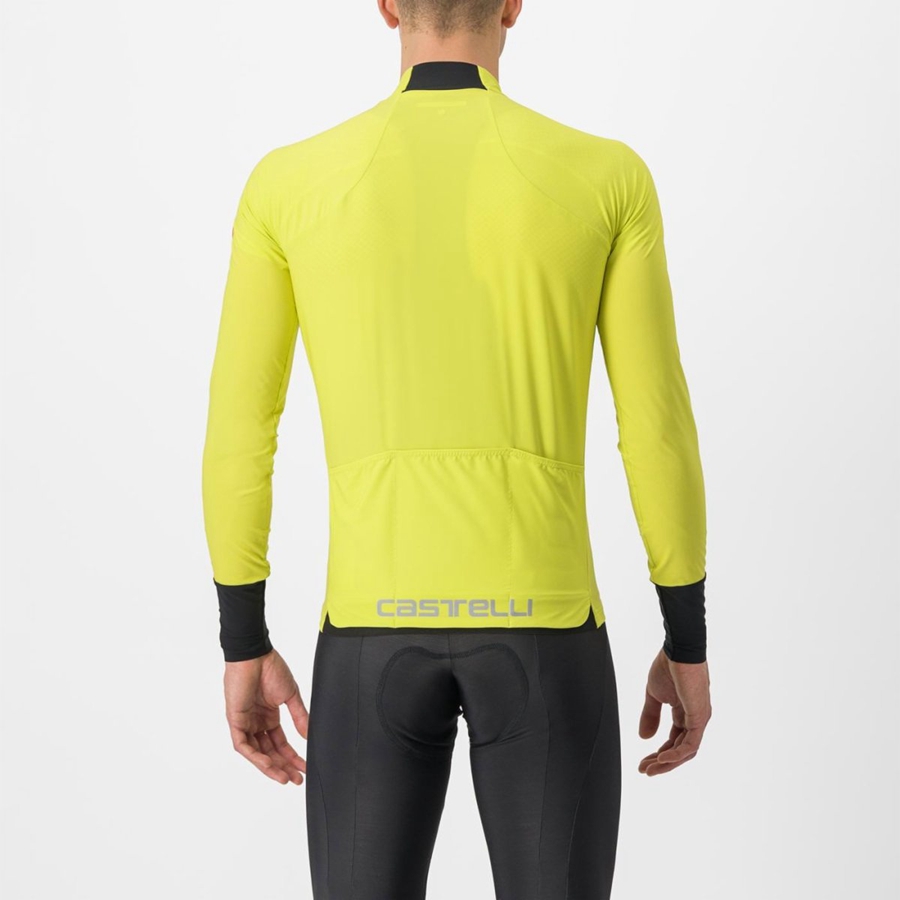 Castelli FLIGHT AIR Men Jersey Yellow | 8597-UZVAK