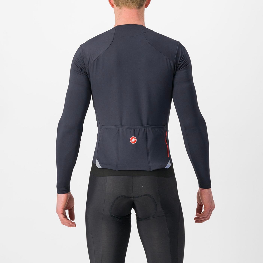 Castelli FLY LS Men Jersey Black | 8376-YBHEG