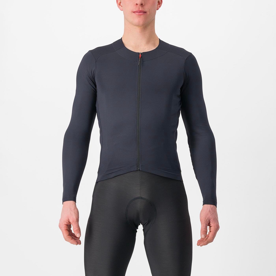 Castelli FLY LS Men Jersey Black | 8376-YBHEG