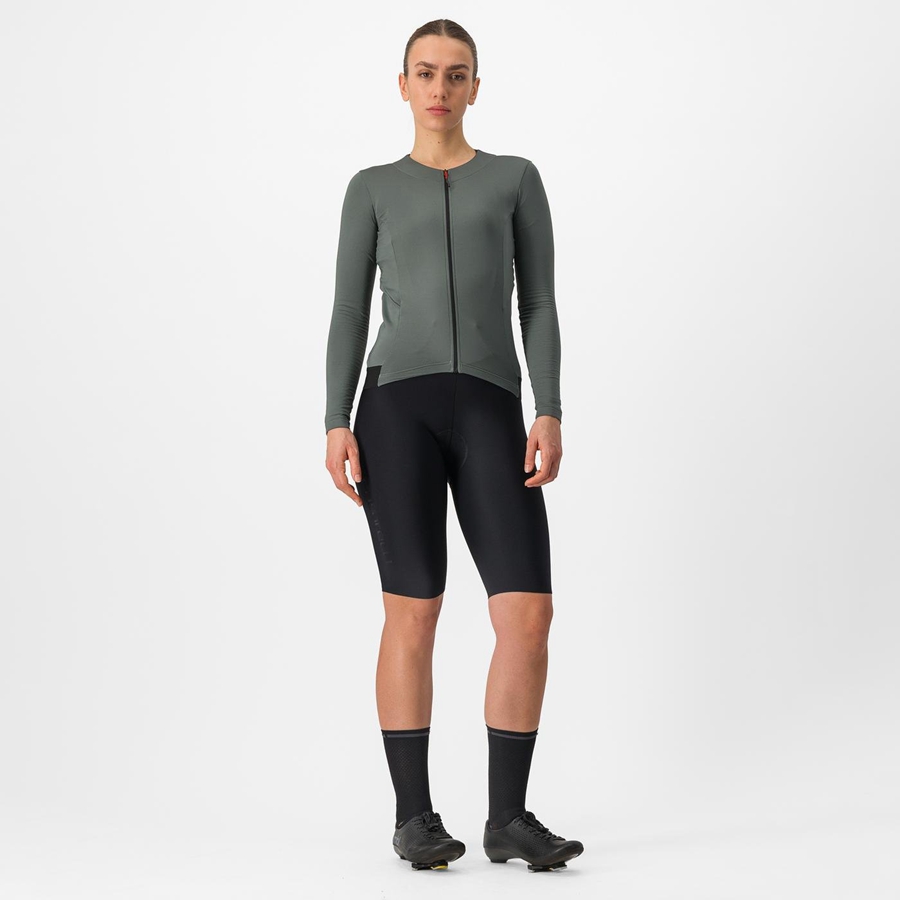 Castelli FLY LS W Women Jersey Grey | 0264-IXYNS