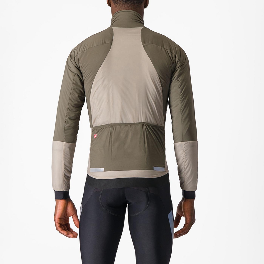 Castelli FLY THERMAL Men Jackets Green | 9783-ADJBP