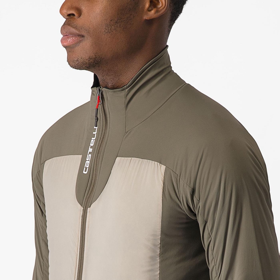 Castelli FLY THERMAL Men Jackets Green | 9783-ADJBP