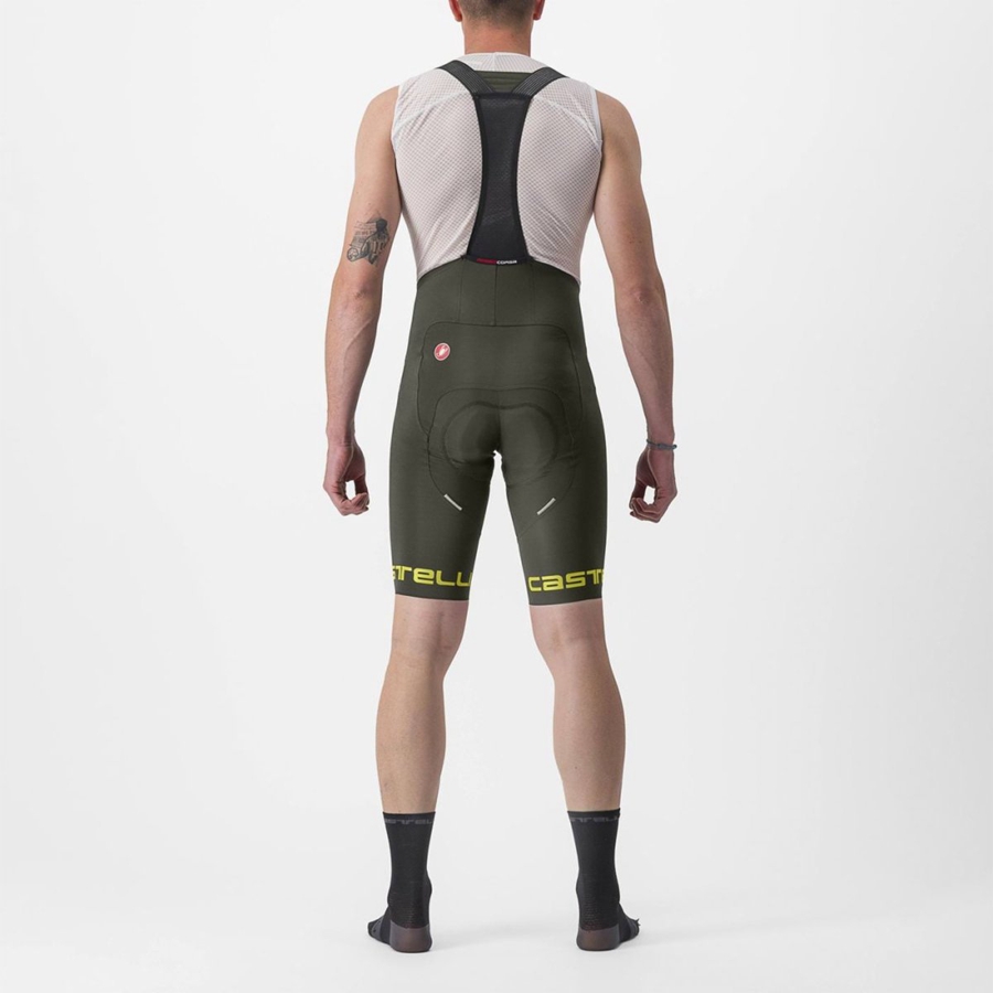 Castelli FREE AERO RC CLASSIC Men Bib Shorts Deep Green | 4025-TDIVN