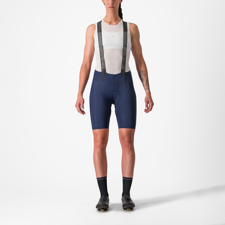 Castelli FREE AERO RC W Women Bib Shorts Blue | 1034-BLNVF