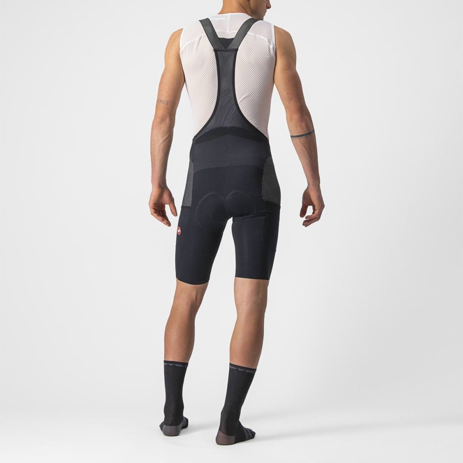 Castelli FREE UNLIMITED Men Bib Shorts Black | 3709-LZOYP