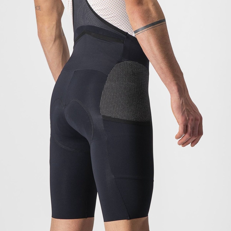 Castelli FREE UNLIMITED Men Bib Shorts Black | 3709-LZOYP