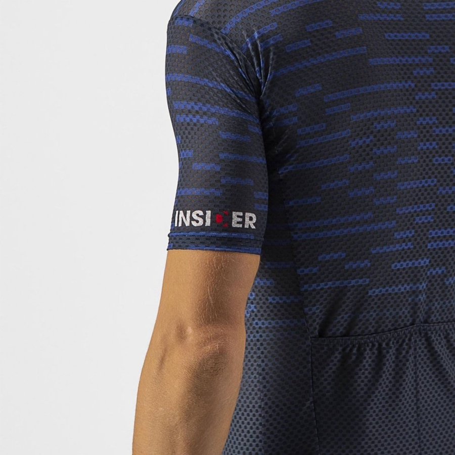 Castelli INSIDER Men Jersey Blue | 0925-LZVQO