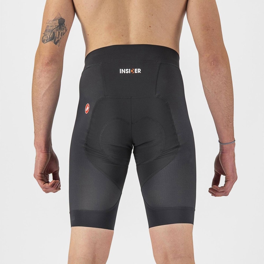 Castelli INSIDER Men Shorts Black | 2567-GZQKC