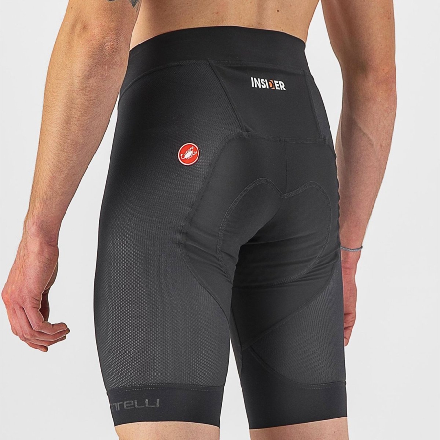 Castelli INSIDER Men Shorts Black | 2567-GZQKC