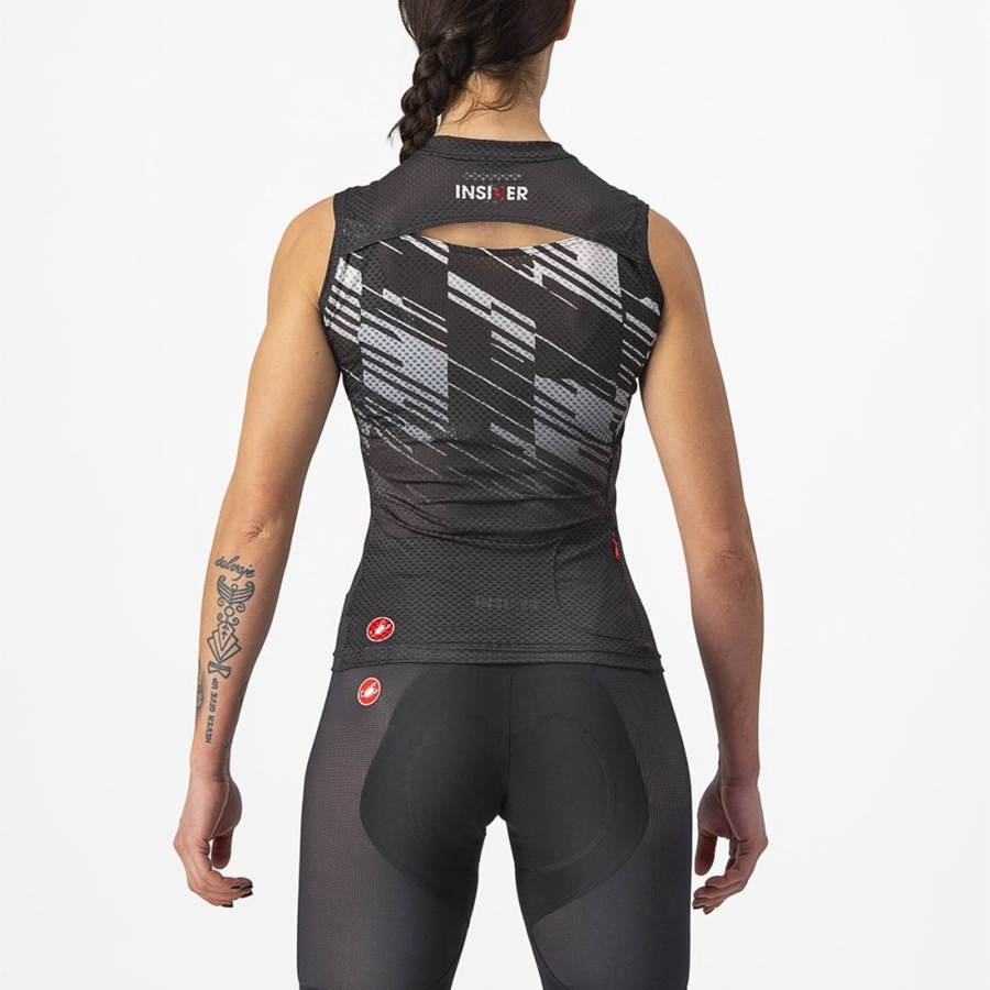 Castelli INSIDER W SLEEVELESS Women Jersey Black | 8140-KLHOE