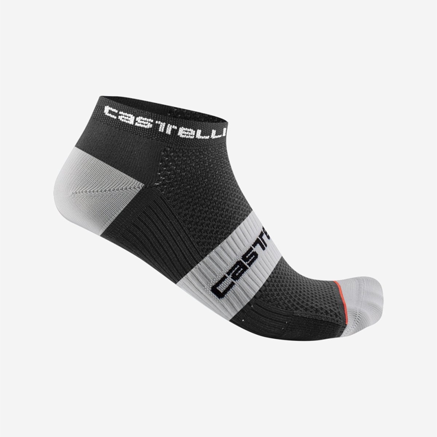 Castelli LOWBOY 2 Men Socks Black White | 0249-SLVEH